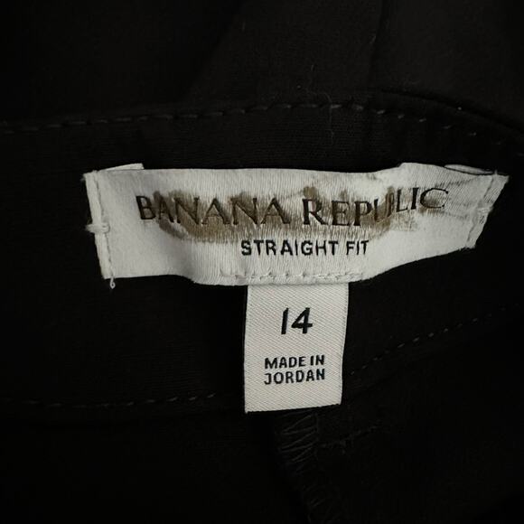 Banana Republic High Rise Modern Straight Refined Pant Black 14 - Picture 4 of 11